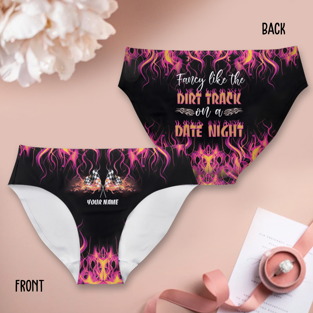 Fancy Like The Dirt Track - Personalized Racing Women's Briefs