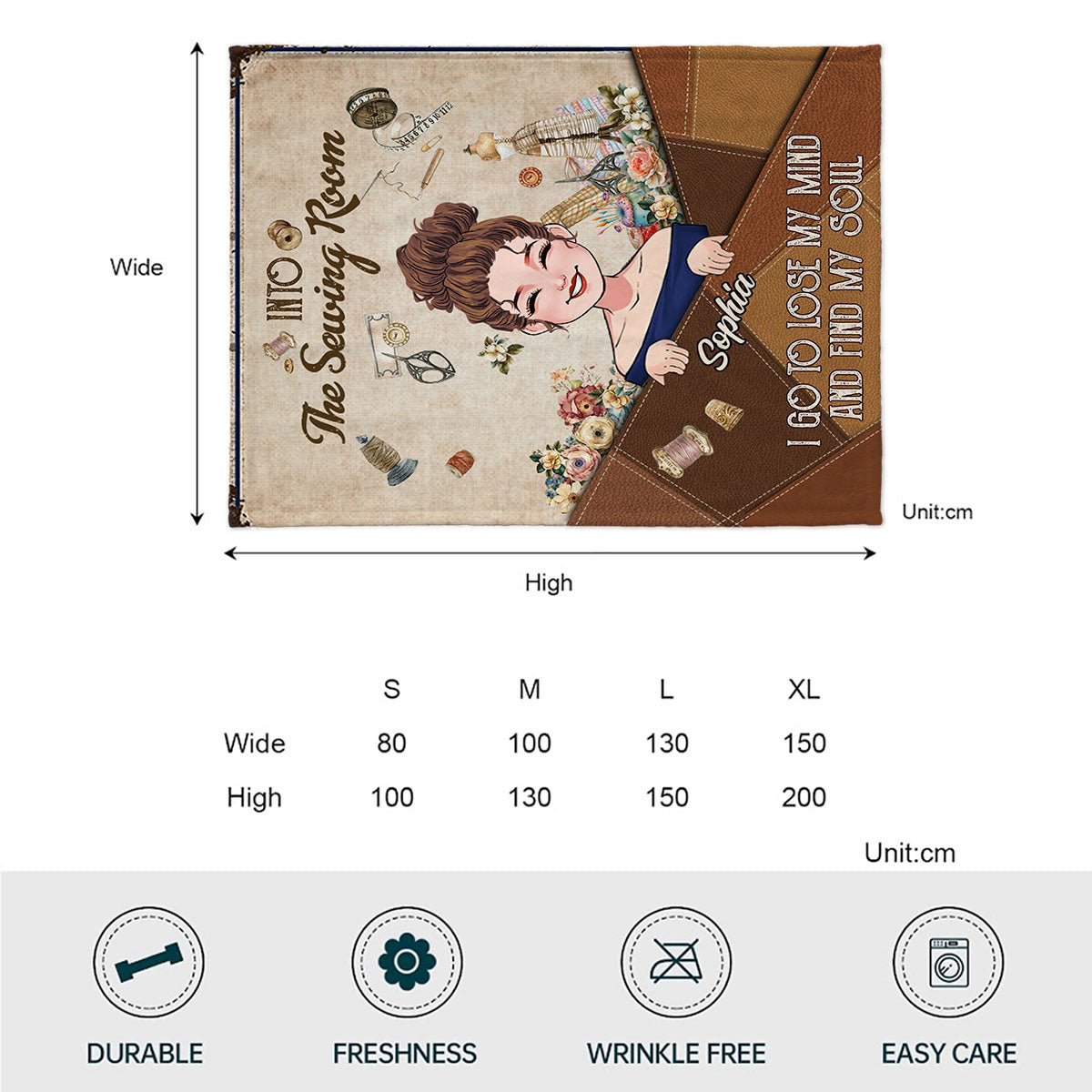 And Into The Sewing Room I Go - Personalized Sewing Blanket