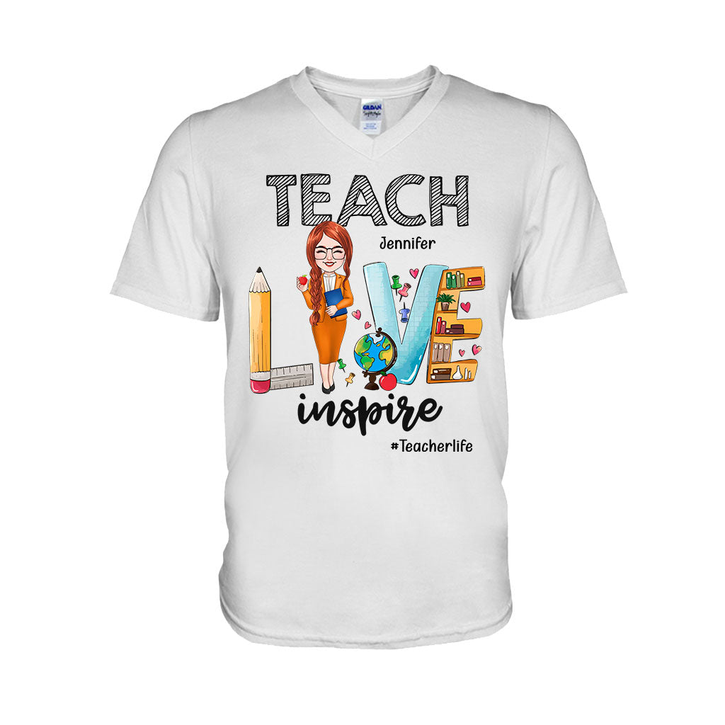 Teach Love Inspire - Personalized Teacher T-shirt & Hoodie