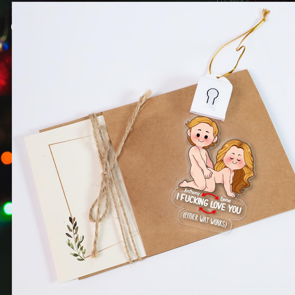 Ich liebe dich – Personalisierte LED-Acryl-Ornamente in Paarform