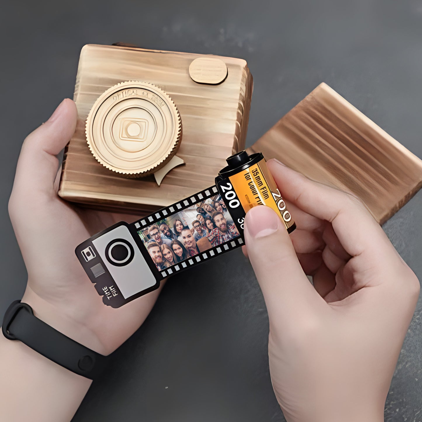 My Family - Personalized Family Film Roll Keychain