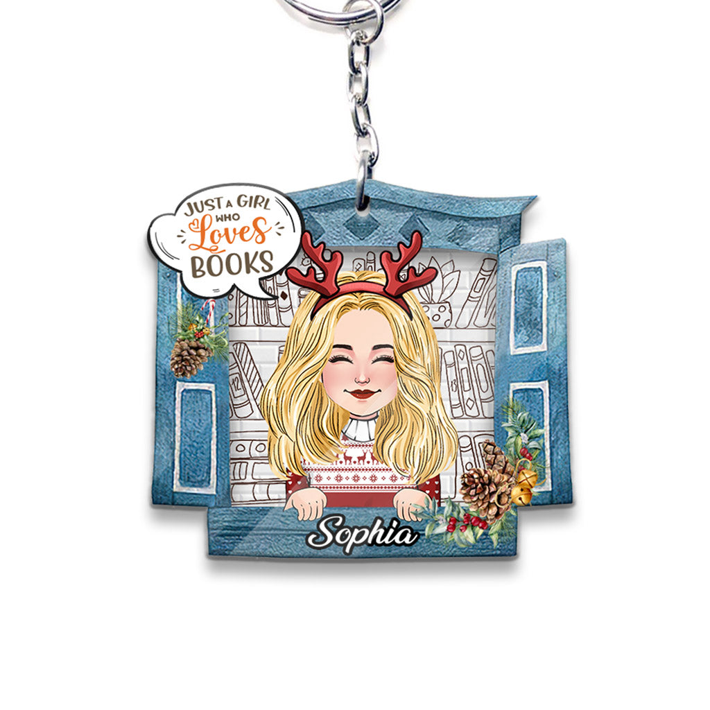 Just A Girl Who Loves Books - Personalized Book One-sided Keychain