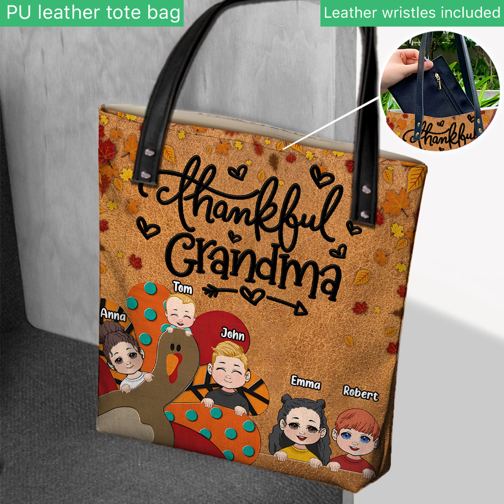 Thankful Grandma - Personalized Grandma Tote Bag