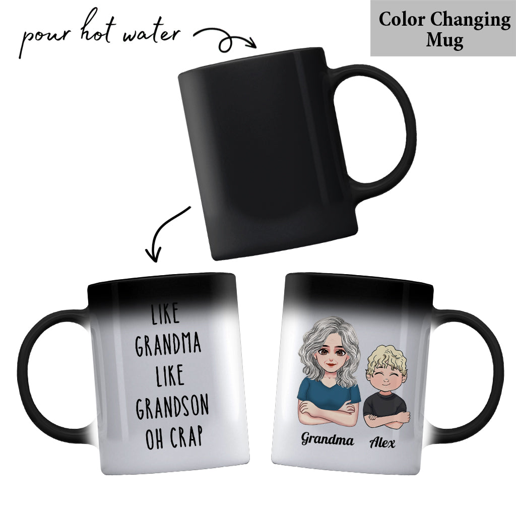 Telle mère, telle fille… Oh mince ! – Cadeau familial pour tante, maman, grand-mère – Mug personnalisé