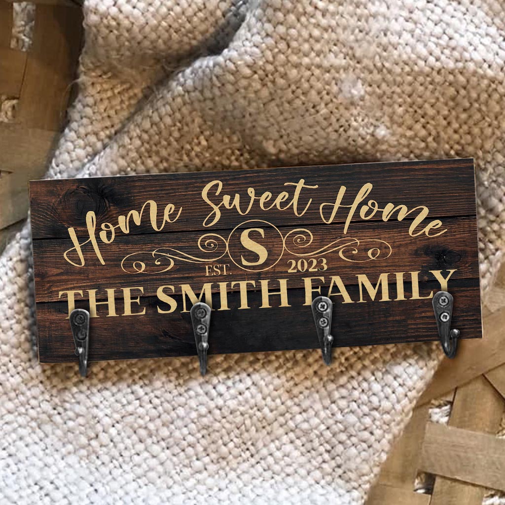 Home Sweet Home - Personalized Housewarming Key Rack