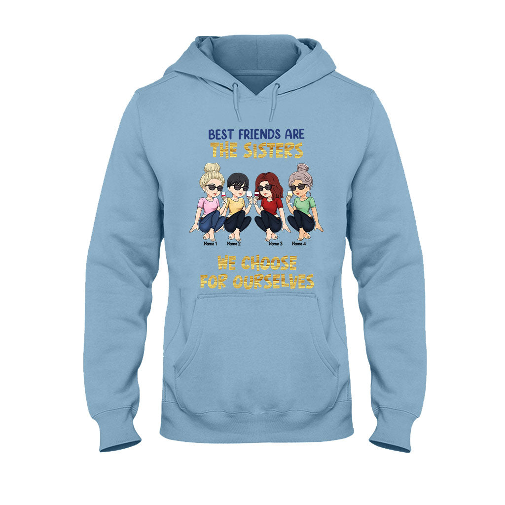 Beste Freundinnen sind die Schwestern, die wir uns selbst aussuchen – Geschenk für die beste Freundin – Personalisiertes T-Shirt und Hoodie