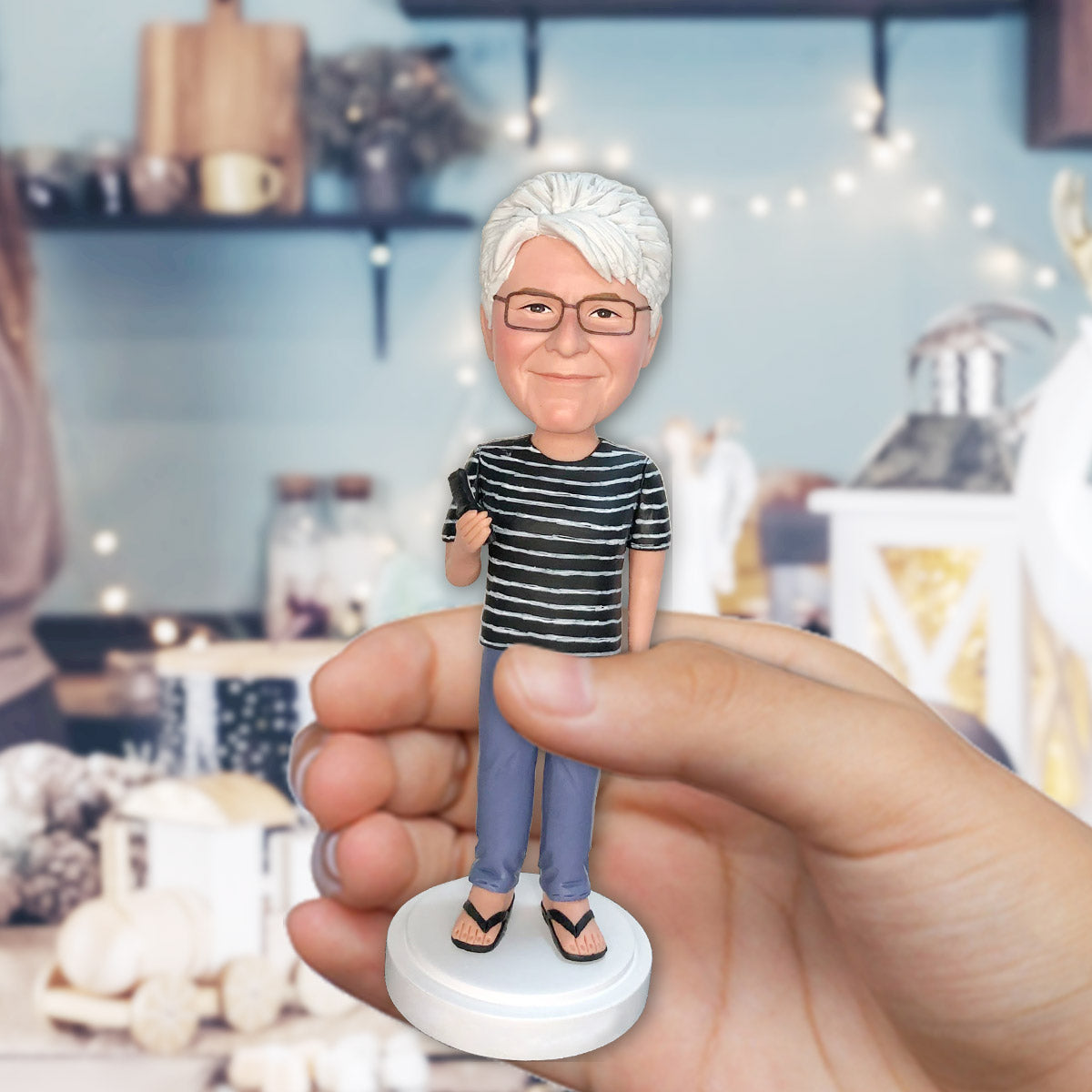 Custom Figure - Personalized Grandma Bobblehead