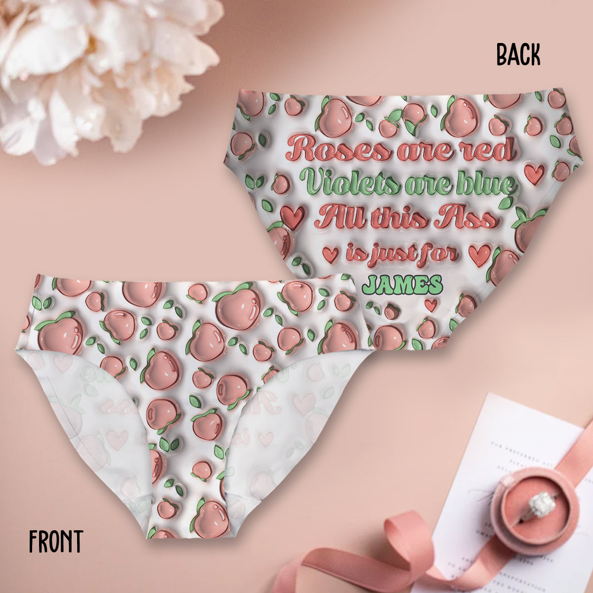 Roses Are Red Violets Are Blue - gift for wife, girlfriend - Personalized Women's Briefs