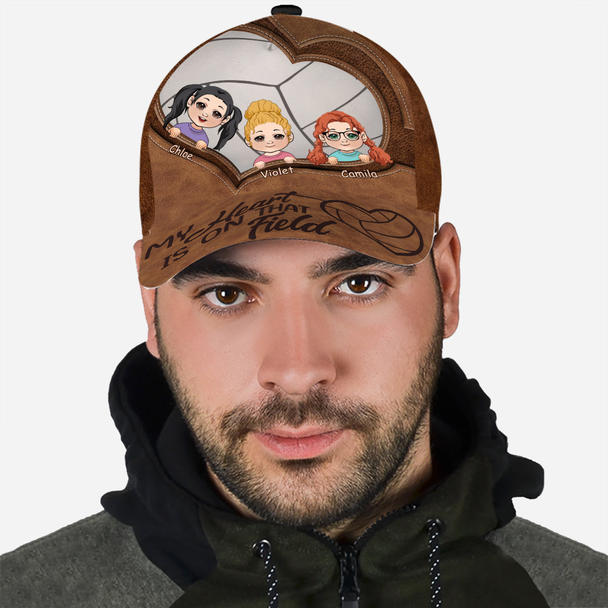 My Heart Is On That Field - Personalized Volleyball Classic Cap
