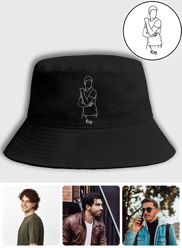 Custom Photo - Personalized Uncle Embroidered Bucket Hat