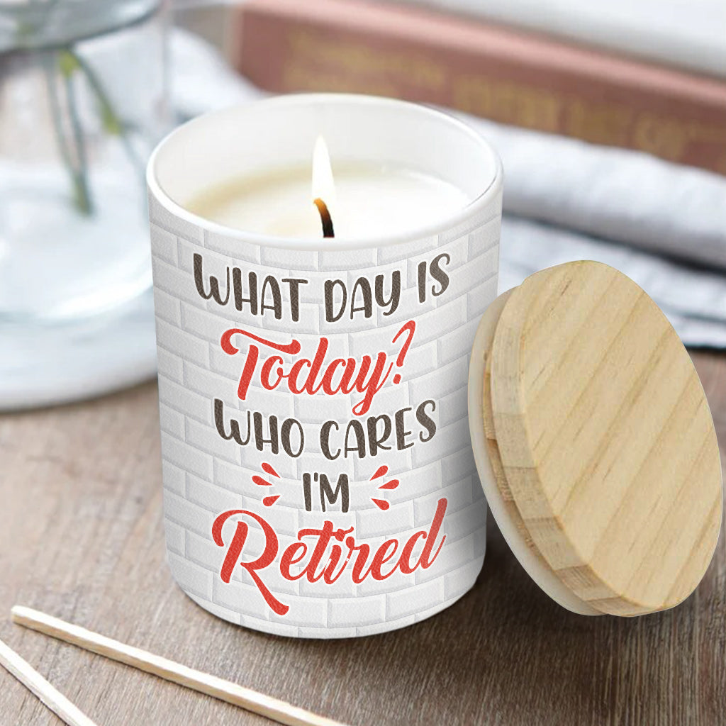 What Day Is Today - Personalized Retired Candle With Wooden Lid