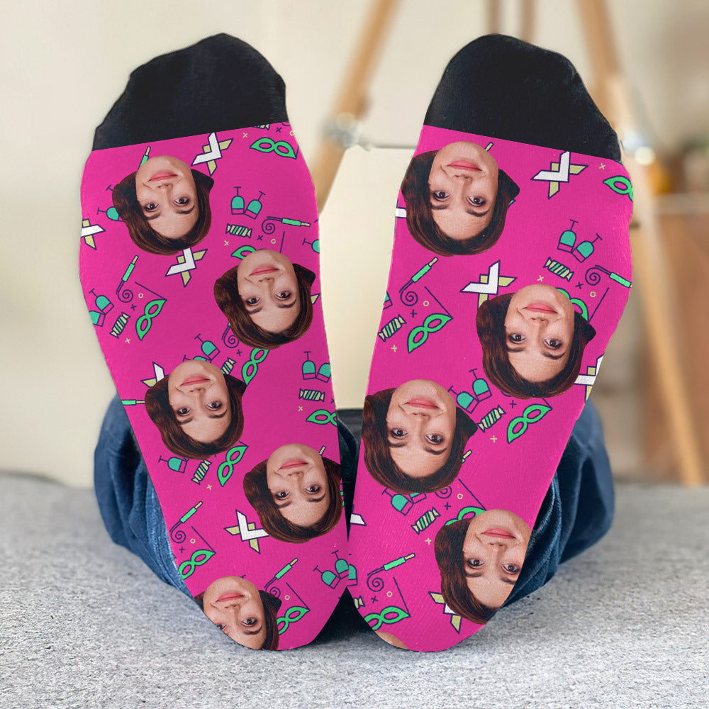 Chaussettes personnalisées pour tante - Motifs de fête personnalisés