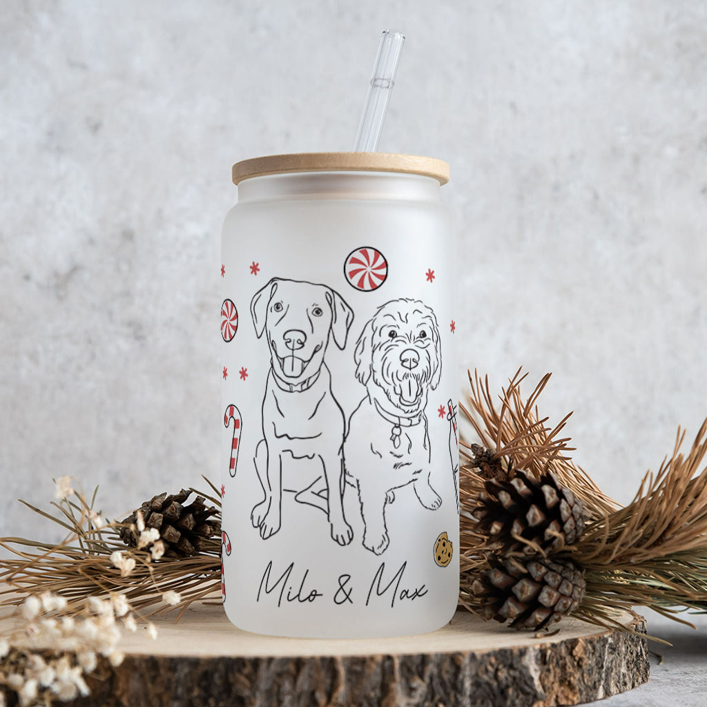 Adorables chiens et chats - Verre personnalisé pour canette avec motif chien