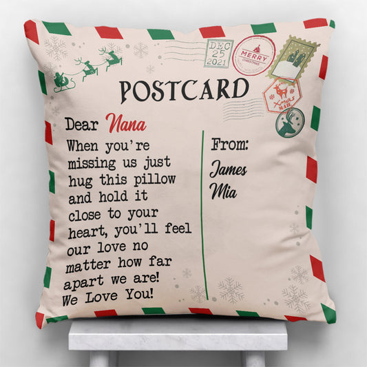 Liebe Oma Postkarte - Personalisiertes Oma-Kissen