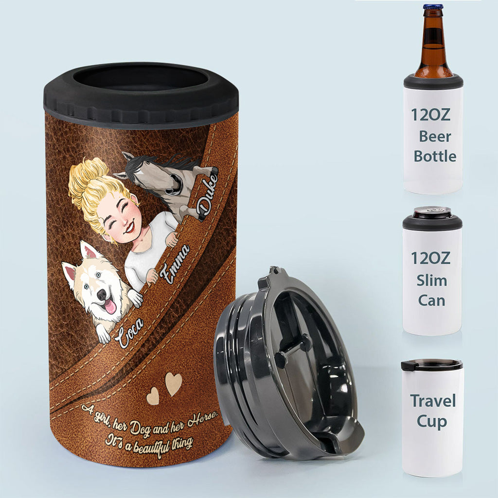 What A Beautiful Thing - Personalized Horse Can Cooler