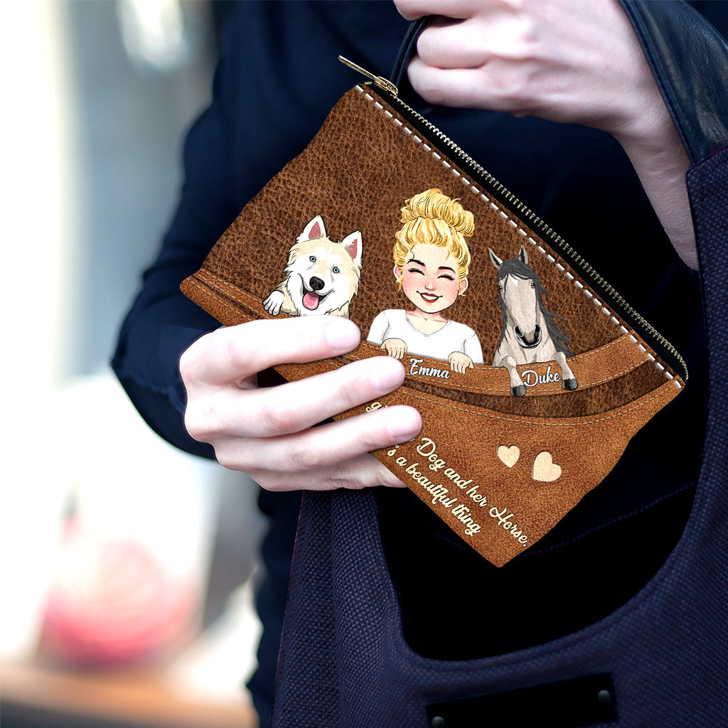 What A Beautiful Thing - Horse gift for dog lover, cat lover - Personalized Pouch
