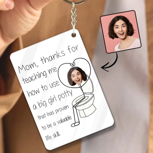 Thanks For Teaching Me Big Girl Potty - Personalized Mother Keychain