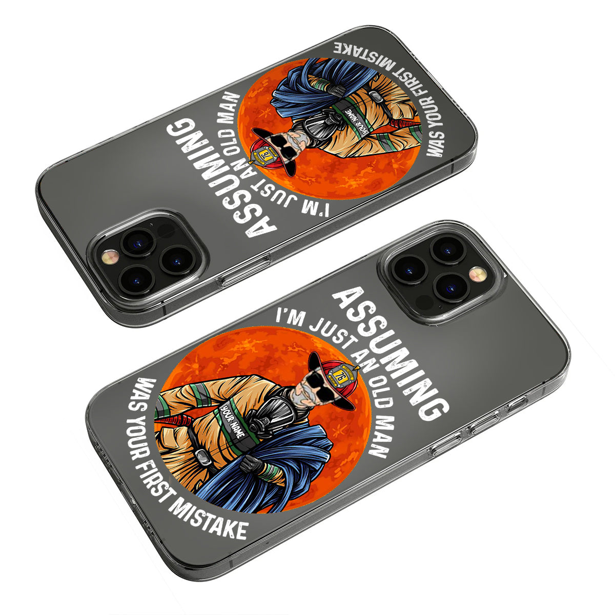 Your Mistake - Personalized Firefighter Clear Phone Case