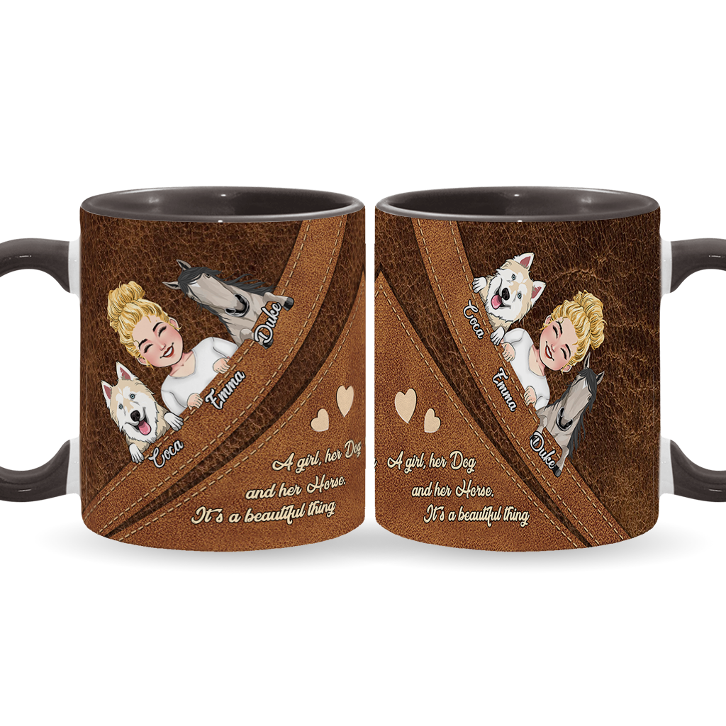 What A Beautiful Thing - Personalized Horse Accent Mug
