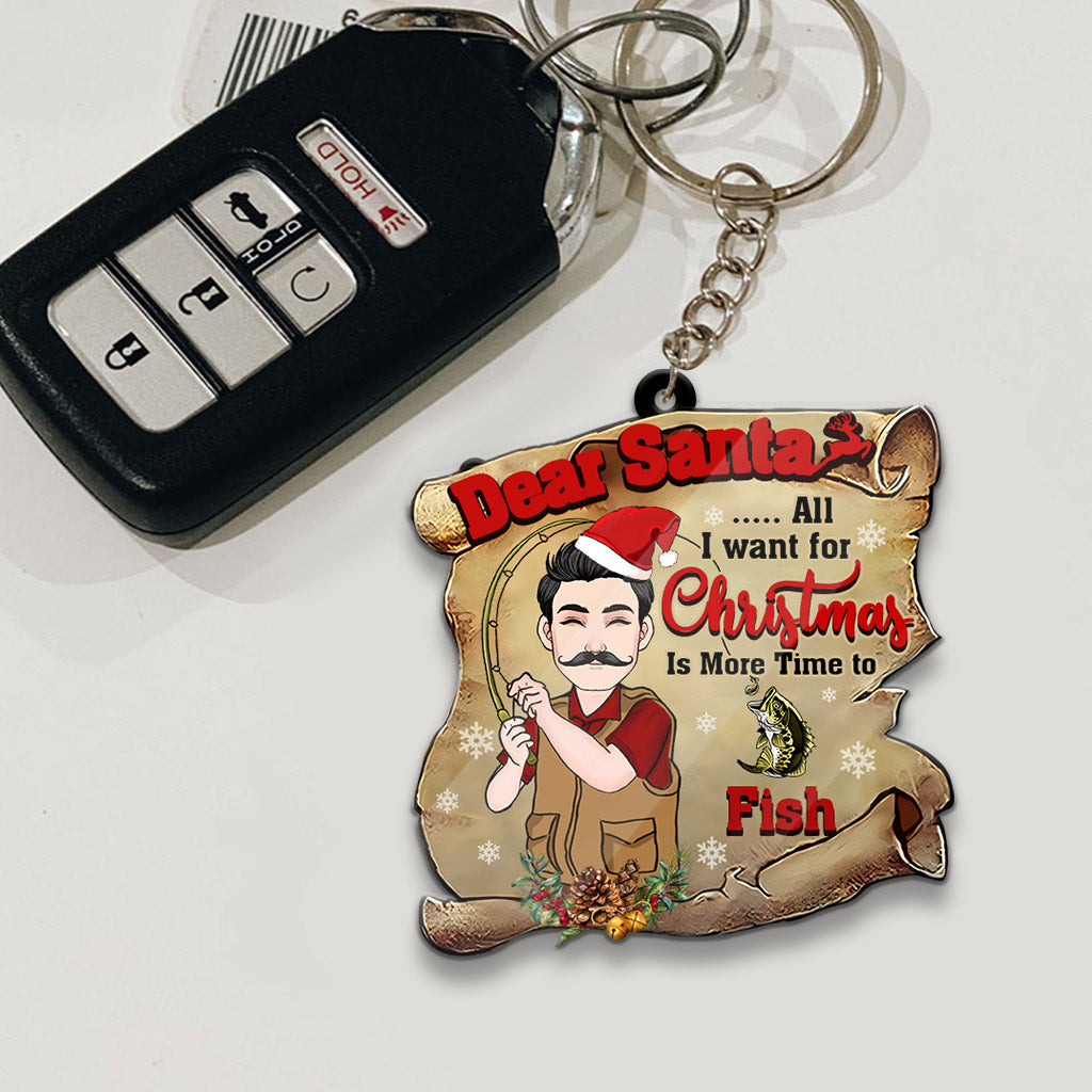 Dear Santa - Personalized Fishing One-sided Keychain