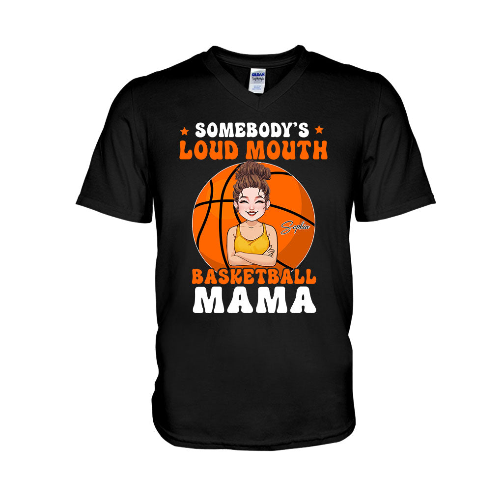 Loud Mouth Basketball Mama - Personalized Basketball T-shirt And Hoodie