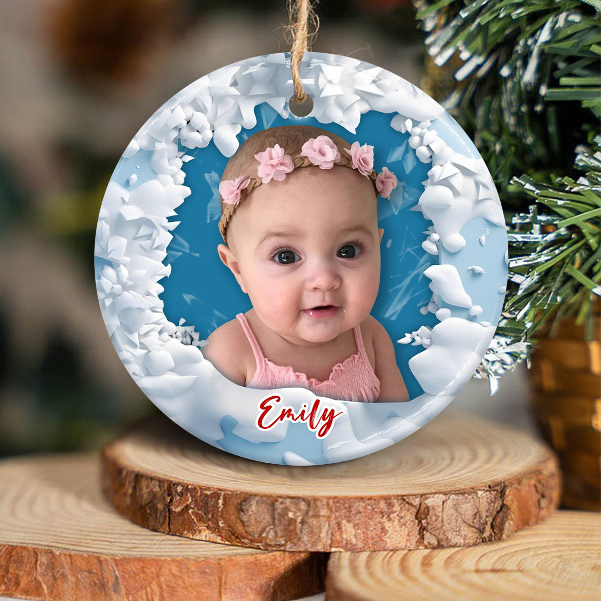 My Kids - Personalized Kid Ceramic Circle Ornament