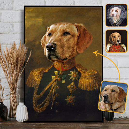 Royal Portrait - Personalized Dog Canvas And Poster
