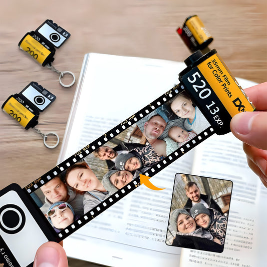 My Family - Personalized Family Film Roll Keychain