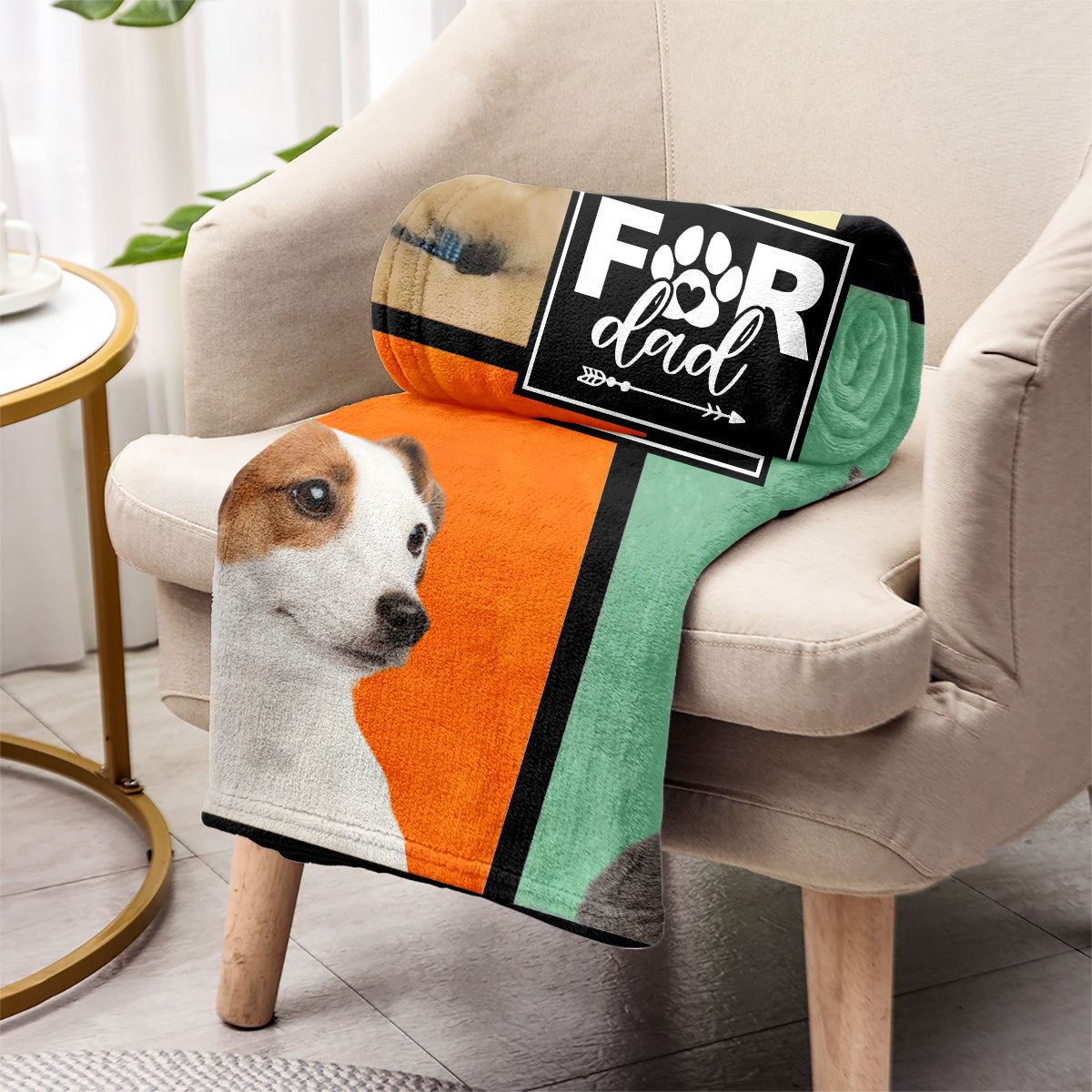 Dog Mom/ Cat Mom/ Fur Dad.... - Gift for dog lovers, dog lover, cat lover - Personalized Blanket