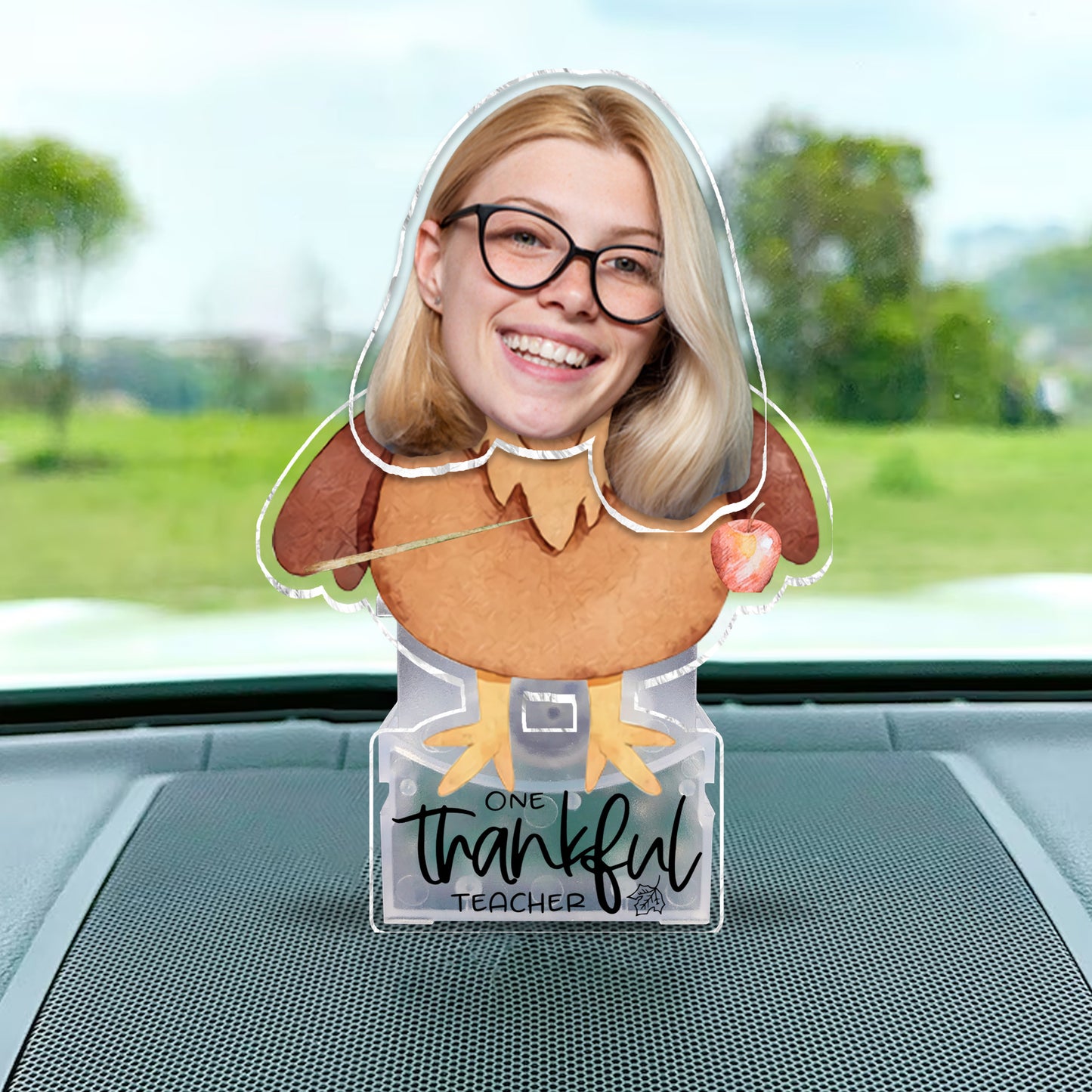 One Thankful Teacher - Personalized Teacher Custom Shaking Head