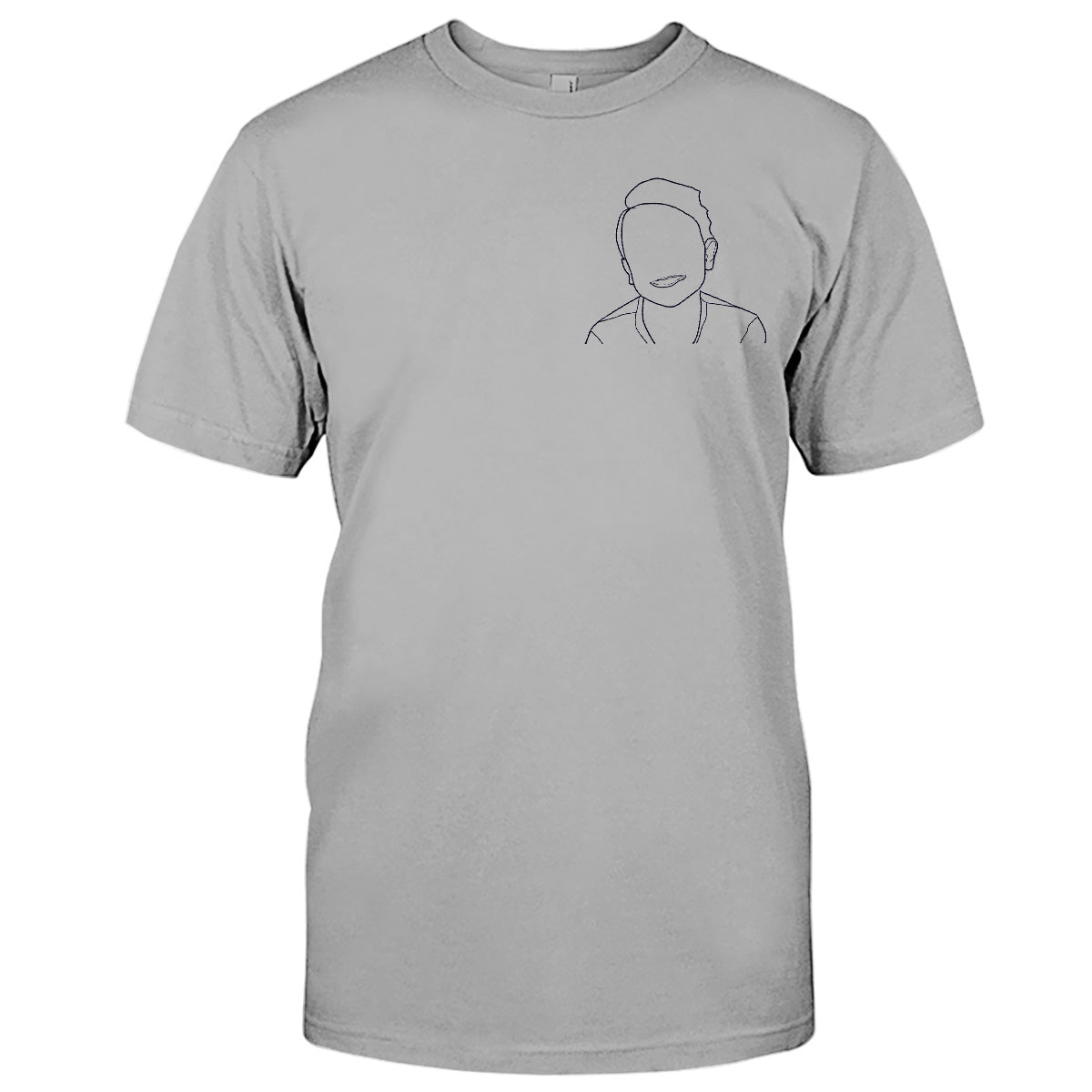Custom Line Art - Personalized Kid Embroidered T-shirt