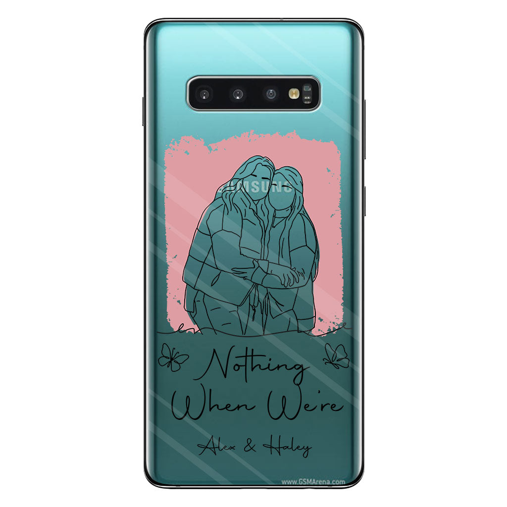 Nothing Makes Sense When We're Apart - Personalized Bestie Clear Phone Case