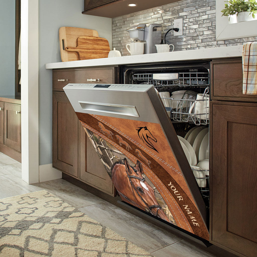 Love Horses - Personalized Horse Dishwasher Cover