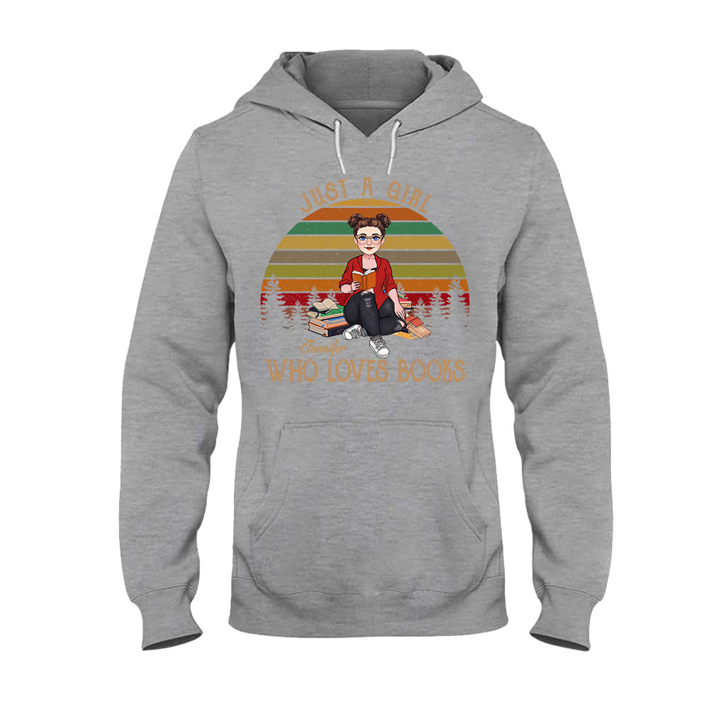 Just A Girl Who Loves Book - Personalized Book T-shirt & Hoodie