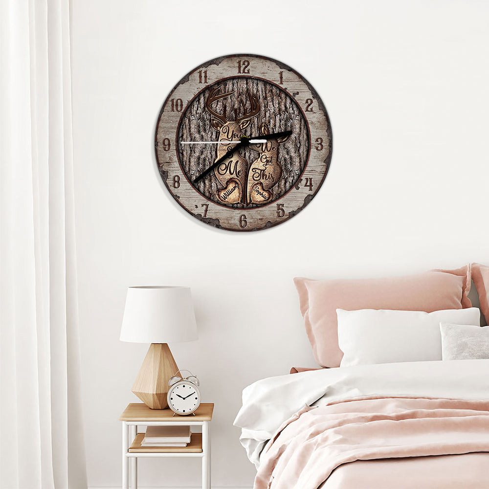 You & Me We Got This - Personalized Couple Wall Clock