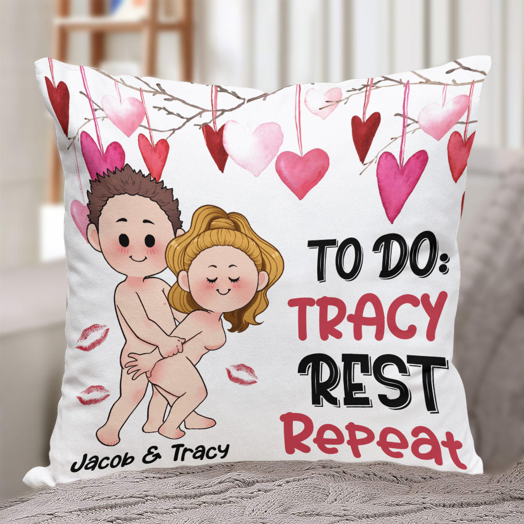 To Do List - Personalized Couple Throw Pillow