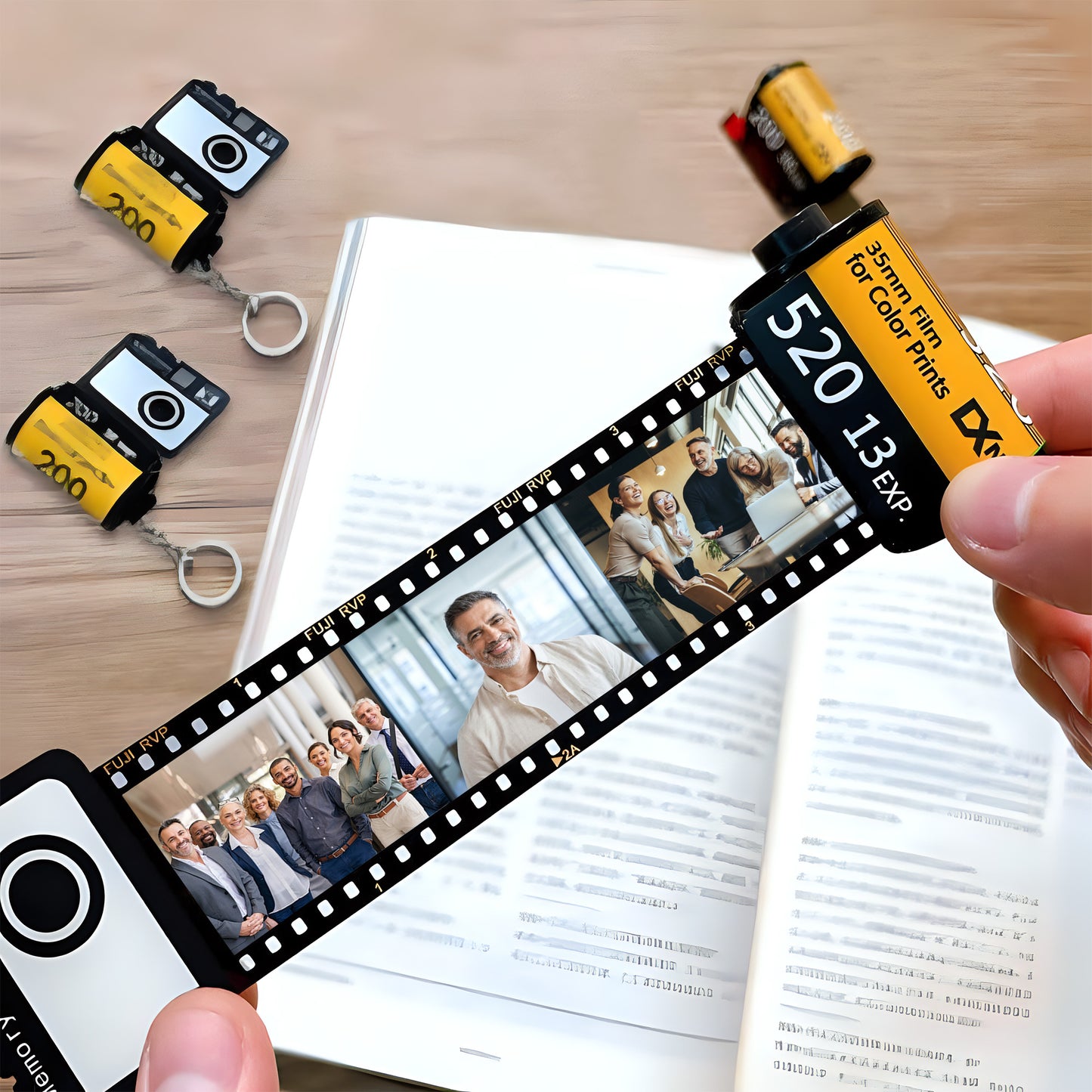 Happy Retirement - Personalized Retired Film Roll Keychain