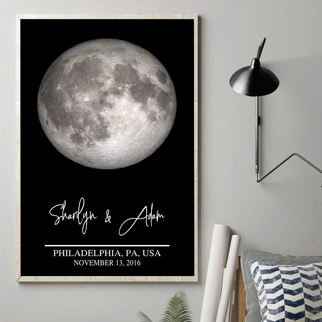 Le jour de notre rencontre - Toile et affiche personnalisées pour couples