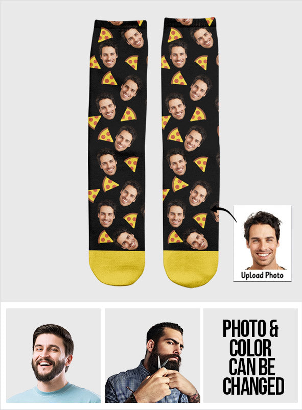 Lustiges Symbolmuster – Personalisierte Socken für Stiefväter