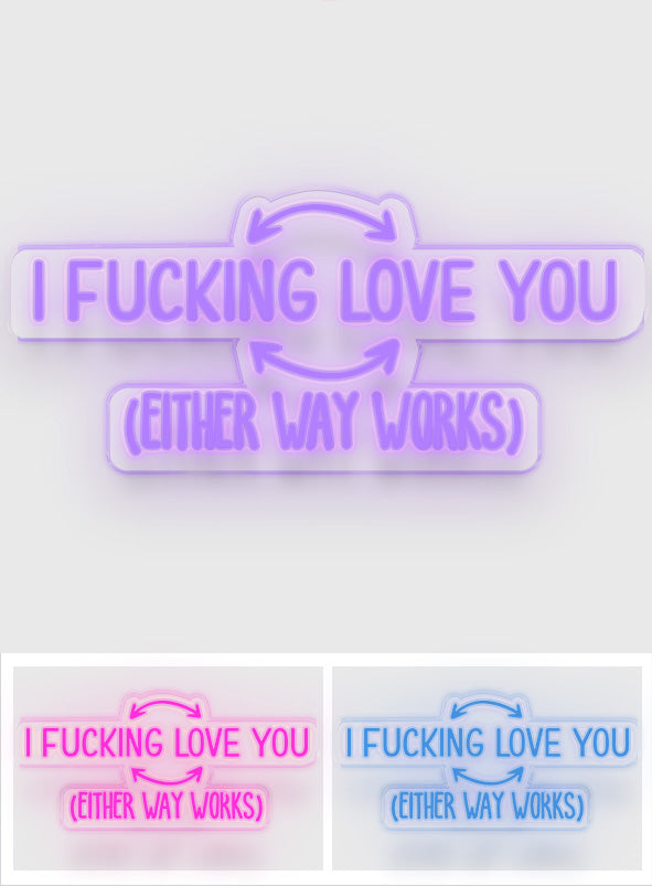 I Love You - Personalized Couple Neon Sign