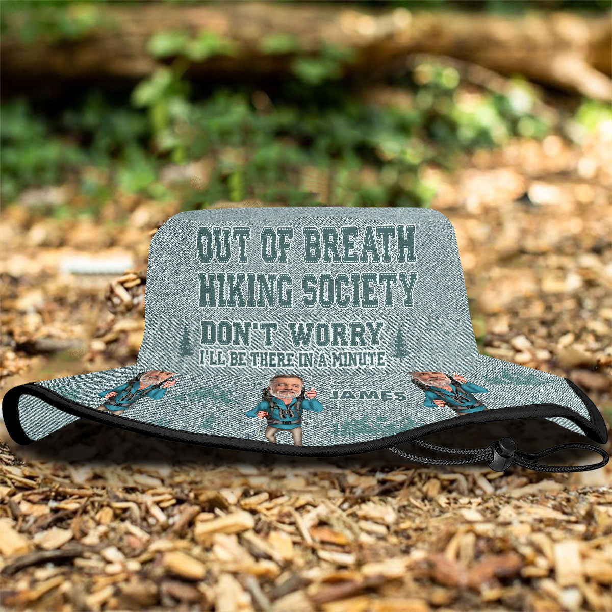 Out Of Breath Hiking Society - Chapeau de brousse de randonnée personnalisé