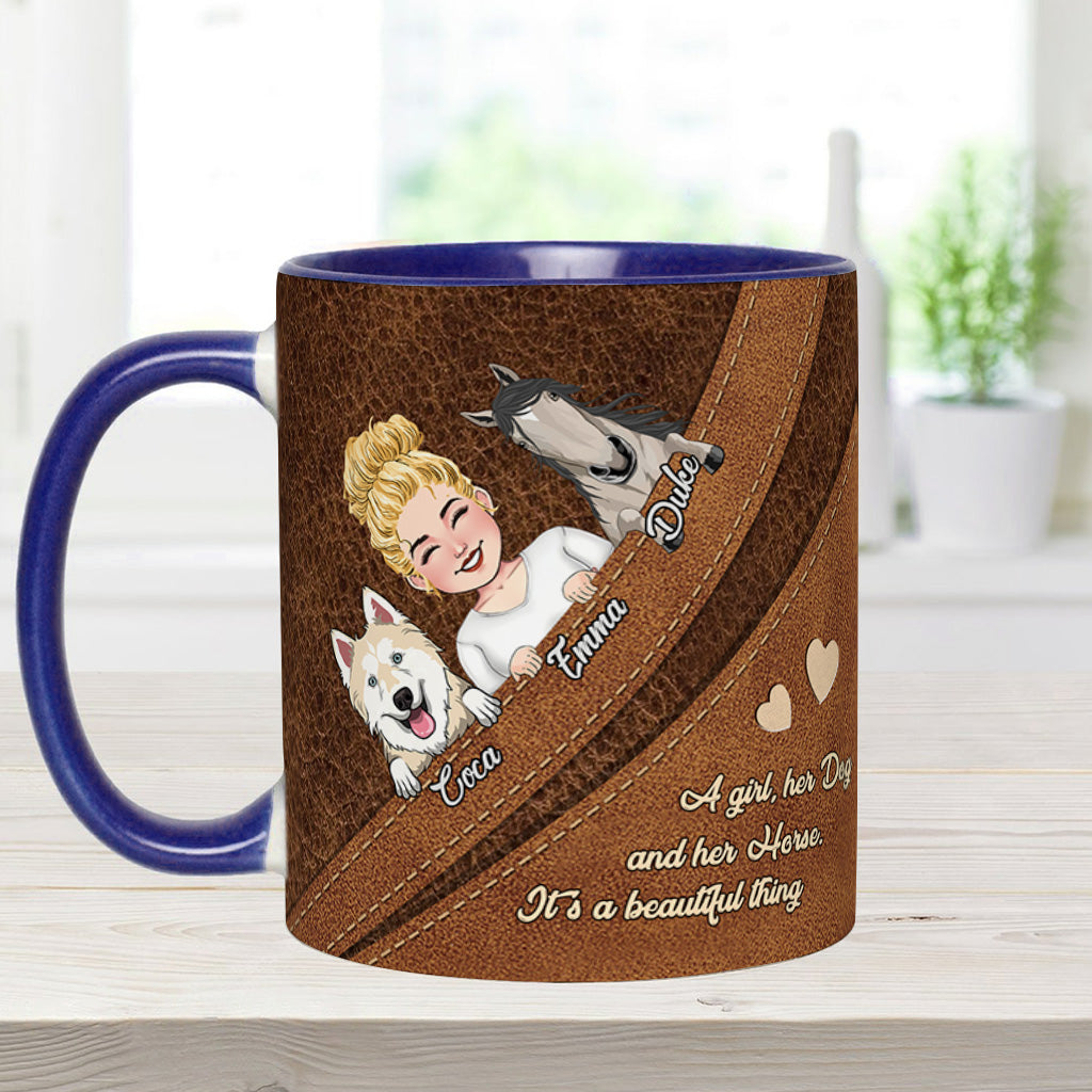 What A Beautiful Thing - Personalized Horse Accent Mug