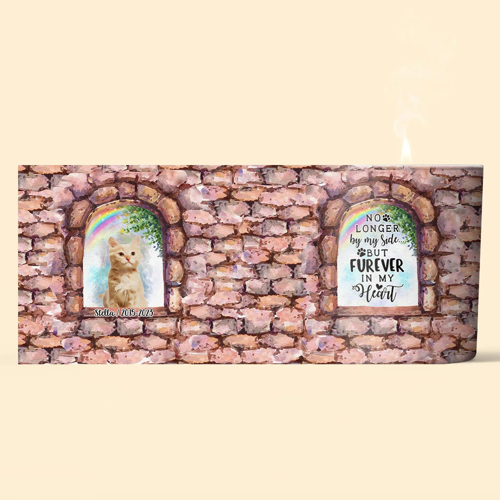 No Longer By My Side - Personalized Dog Candle With Wooden Lid