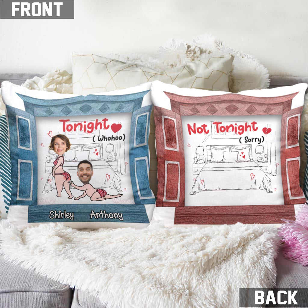 Tonight - Personalized Couple Throw Pillow