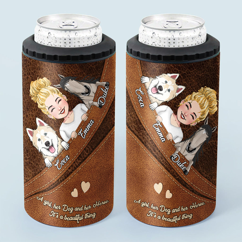 What A Beautiful Thing - Personalized Horse Can Cooler