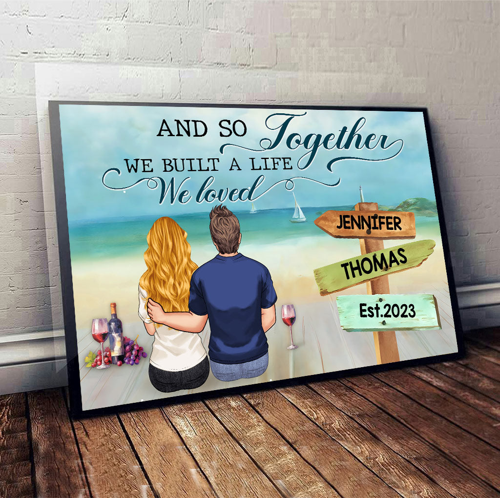 Together We Build The Life - Personalized Couple Canvas And Poster