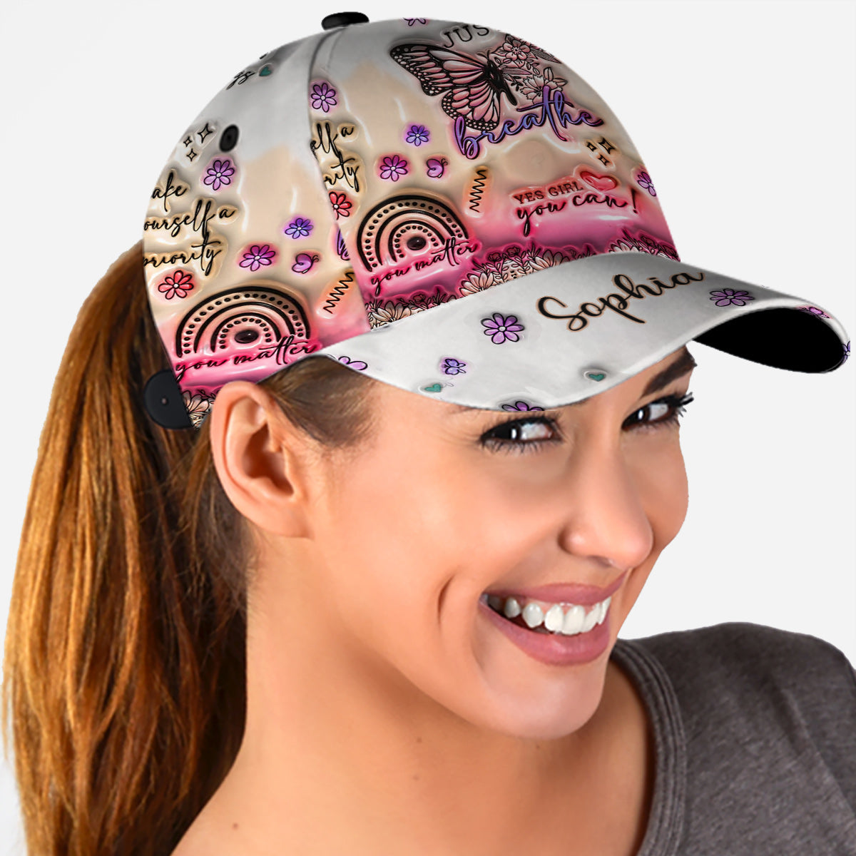 Positive Affirmations Butterfly - Personalized Butterfly Classic Cap