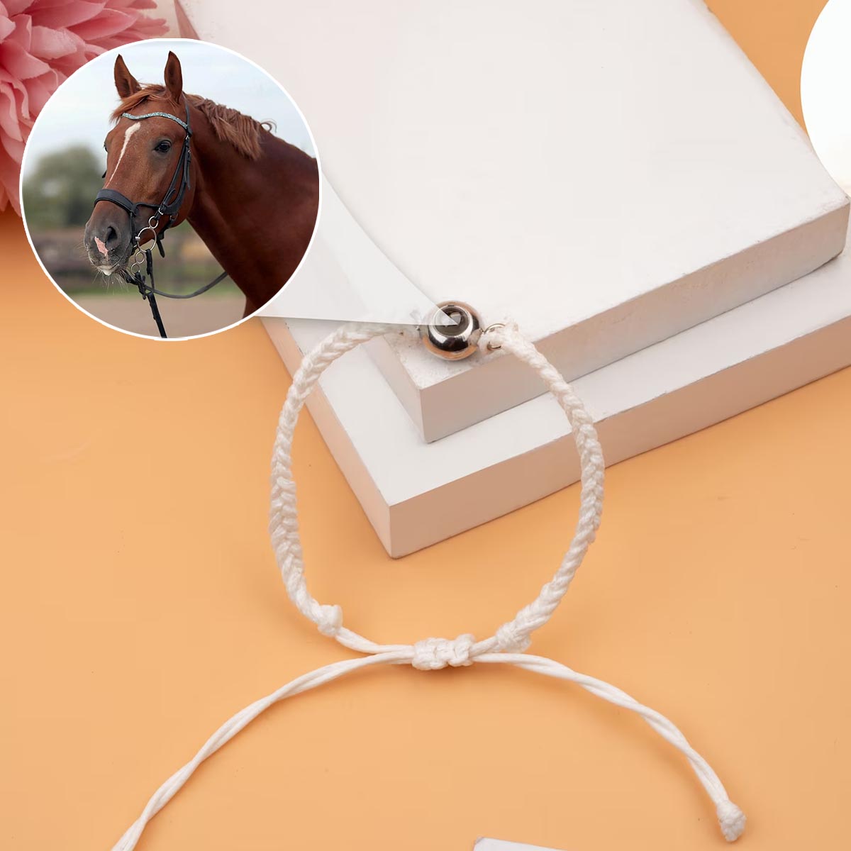 Bracelet à projection de cheval personnalisé « J'aime mon cheval »