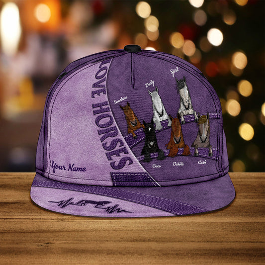 Love Horses - Personalized Horse Snapback