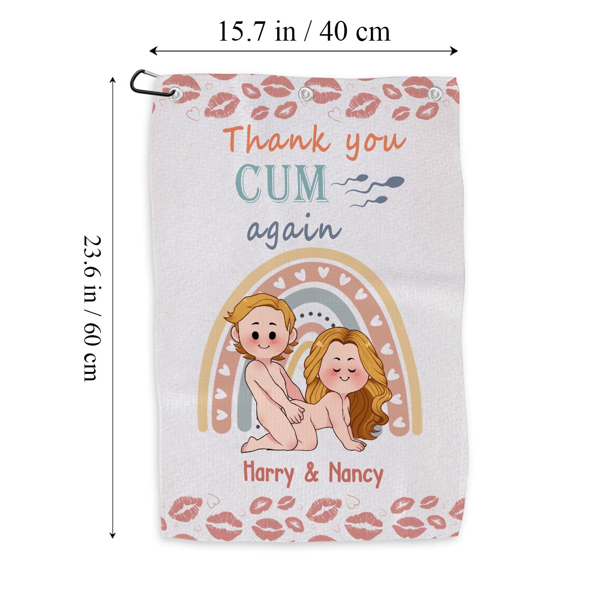 Thank You Cum Again - Personalized Couple Towel